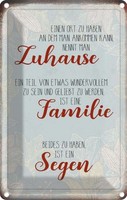 Blechschild 30X20 Cm Zuhause Familie Segen Spruch Zitat Deko Geschenk Metall Sch