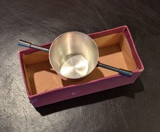 Nifty Silverplate Cocktail Shot/Jigger BottomsUp Rollover Brasile Vintage V. Bello