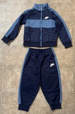 Kids Nike Sportswear Full Zip Jacket Pants Set Navy Blue Size 5