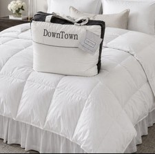 NEW Luxury Hungarian Goose Down Comforter by DownTown White 750 Fill Queen Size