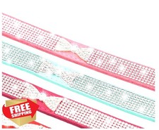 Haoyueer Dog Collar Leash Rhinestone Suede Hot Pink XS
