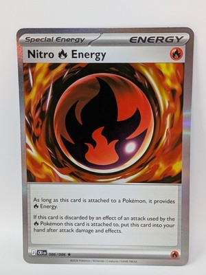 Hologram Foil Nitro Energy 086/086 Mega Evolutions: Chaos Rising Pokemon TCG