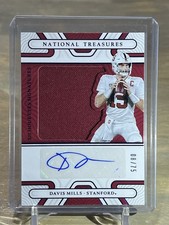 2022 National Treasures Collegiate Davis Mills Patch Auto Silhouettes Blue #/75