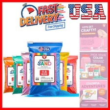Colored Sand for Crafts - 6 Assorted Colors Bags - 1 lb Vibrant Colorful Fine...