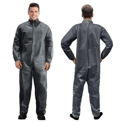 Gray Disposable Coveralls Polypropylene Paint Suit 5 Count 2X-Large