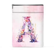 Initial Book Sleeve Book Cover Personalized Floral Books Protector Books-a 1202