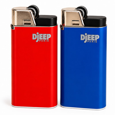 DJEEP Paris Disposable Lighters 2 Pack Red Blue Pocket Lighters