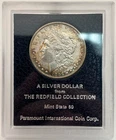 1897-P Morgan Silver Dollar Redfield Collection Mint State 60 Paramount Holder