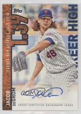 2015 Topps Career High Auto Jacob deGrom #CH-JD Auto