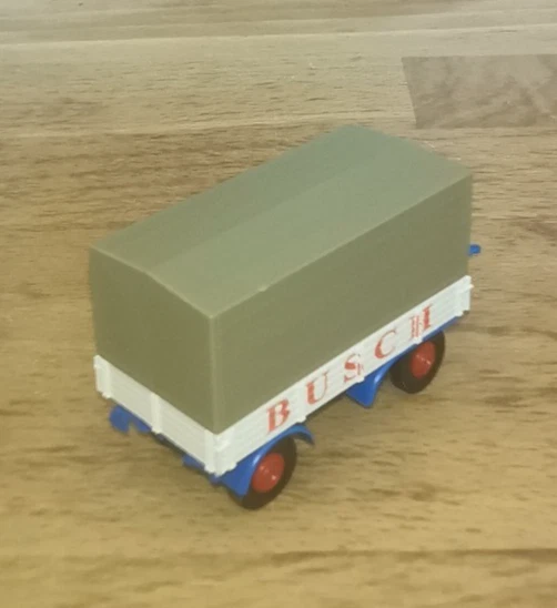 Brekina 55281 Cirkus Busch Anhänger Pritsche Auto Modell 1:87 H0 OVP - Bild 4 von 4