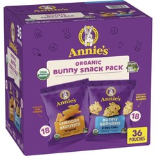 Annie's Organic Snack Pack, Cheddar Bunnies Crackers and Birthday Cake Bunny