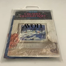 Vintage Started Avon Needlecraft Country Snowscape Crewel Embroidery Kit 20x16
