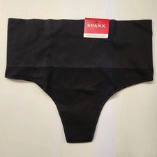 NWT Spanx Everyday Shaping Panties Thong Size Large SS0815 Black