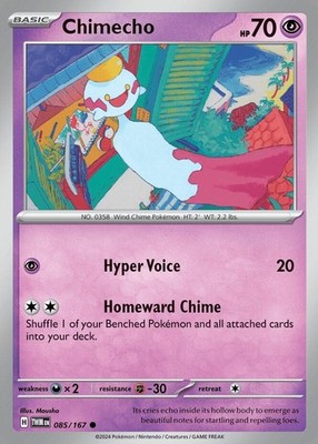 Chimecho - 085/167 - Common - Reverse Holo - Near Mint