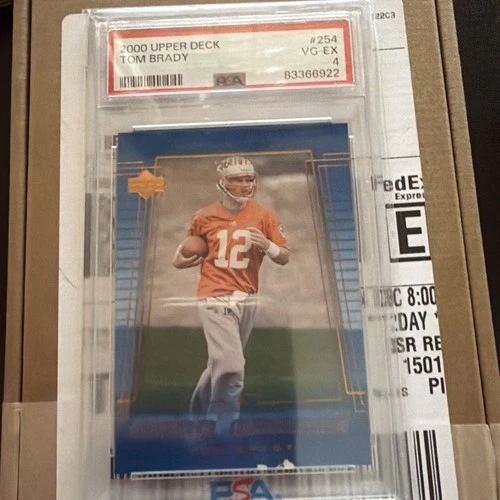 2000 UPPER DECK #254 TOM BRADY ROOKIE RC PSA 4 VG-EX
