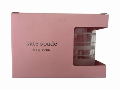 Kate Spade New York Hampton Street Etched LENOX Whiskey Set of Glasses 12oz NIB