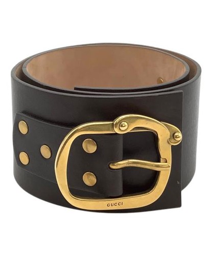 GUCCI                    Leather belts brown 201799・80199・80・32