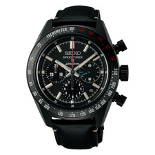 Seiko Prospex Speedtimer 42mm Black Dial Leat...
