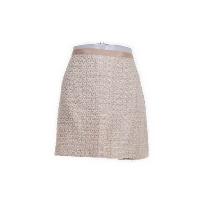 H&M, Rock, Größe: 38, Beige, Acryl/Baumwolle/Metallfaser/Polyamid/Polyester #QQE