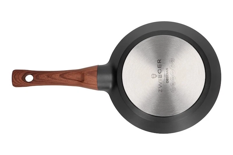 ZWIEGER OBSIDIAN WOOD DARK SET OF FRYPANS 3 PIECE, PANS 20 / 24 / 28 CM, PAN SET - Picture 3 of 7