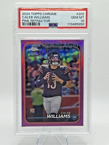 2024 Topps Chrome - Rookies Caleb Williams #202 Pink Refractor (RC)