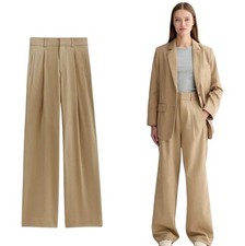 Everlane 8S The Draper Pleated ButtersMoth Pant Wide Leg High Chino Slacks