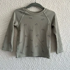 Quincy Mae Rashguard Toddler Palm Bathing Swim Suit Top Size 18-24 Months