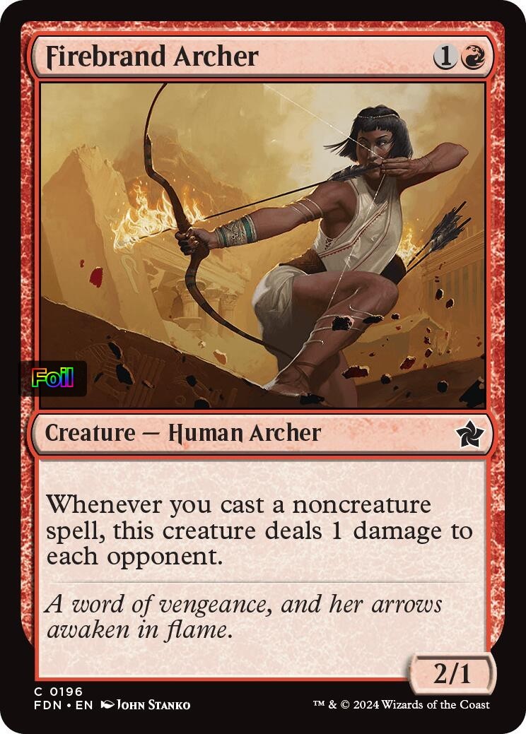 *Foil* Firebrand Archer-196-NM-Foundations-Magic