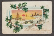 U.S. - TWO VINTAGE EMBOSSED CHRISTMAS POST CARDS - ONE IS A TUCK -