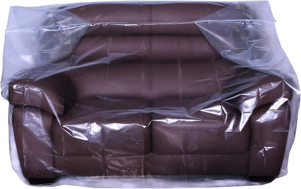 Furniture Cover Plastic Dust-Proof Bag for Sofa Loveseat Moving Waterproof - Image 3 of 4