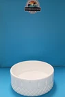 Antique Milk glass 6-inch round diamond pattern candy dish bowl