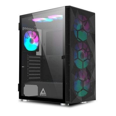 ATX Mid-Tower Gaming Case, 6 RGB Fans, USB3.0, Tempered Glass, High Airflow