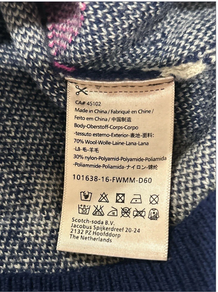 Scotch & Soda 羊图案毛衣圆领羊毛混纺毛衣 M 码 — 第 3/4 张图片