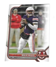 2022 Bowman U Malik Willis Rookie Card. rookie card picture