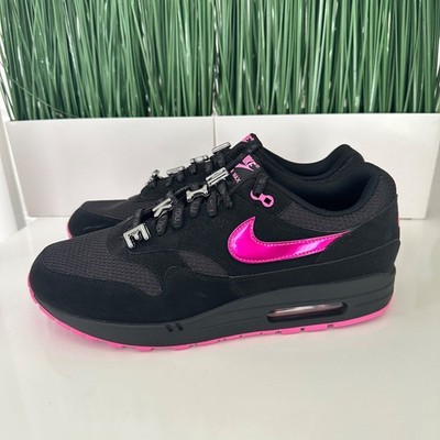 Nike Air Max 1 PRM NBY Valentines Day Mens Shoes Black Pink HV2302 001 Size 10.5