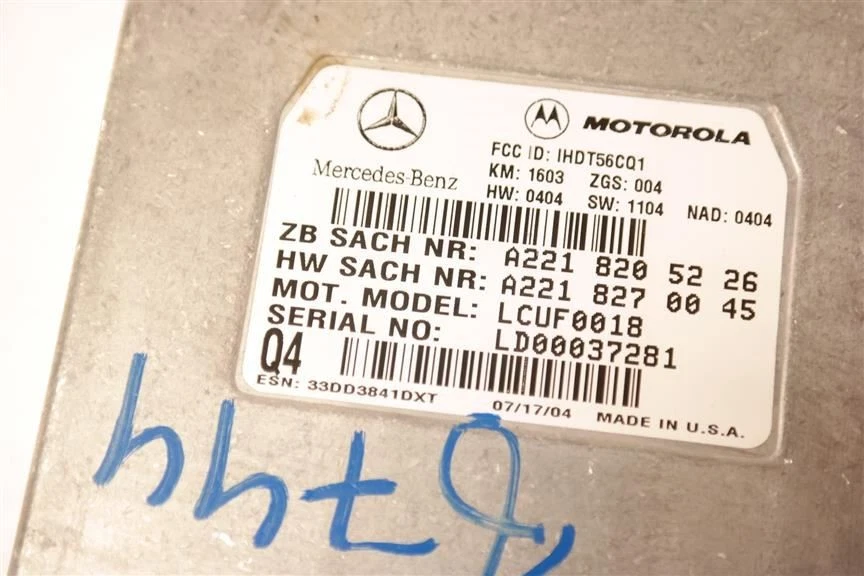 MÓDULO CONTROL CHASIS 2218205226 2003-2006 MERCEDES-BENZ E55 Foto 3 de 4