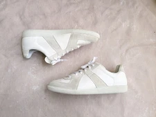 Maison Margiela GAT Sneakers White Men 13.5 46.5 Suede Leather Low Tops Italy
