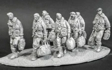 1/32 Resin Model Kit Bomber Crews 7 Figures & Accessories Unassambled Unpainted