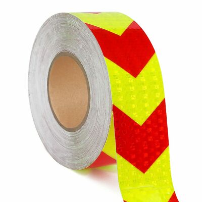Hochintensives Reflektorband Vinyl Rot Limette Pfeil Selbstklebend Reflektorband