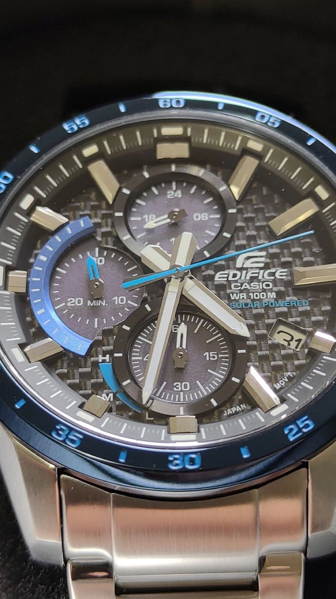 Casio Edifice Tough Solar Men s Chronograph 52mm Watch EQS 900DB 2AVCR
