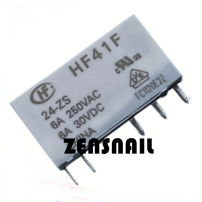 5PCS HF41F-24-ZS Relay 24VDC 6A 4PIN Orginal NEW