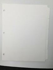 1,000 WRITE ON or Copy Index dividers 200 sets of 5th cut, 3 hole punched