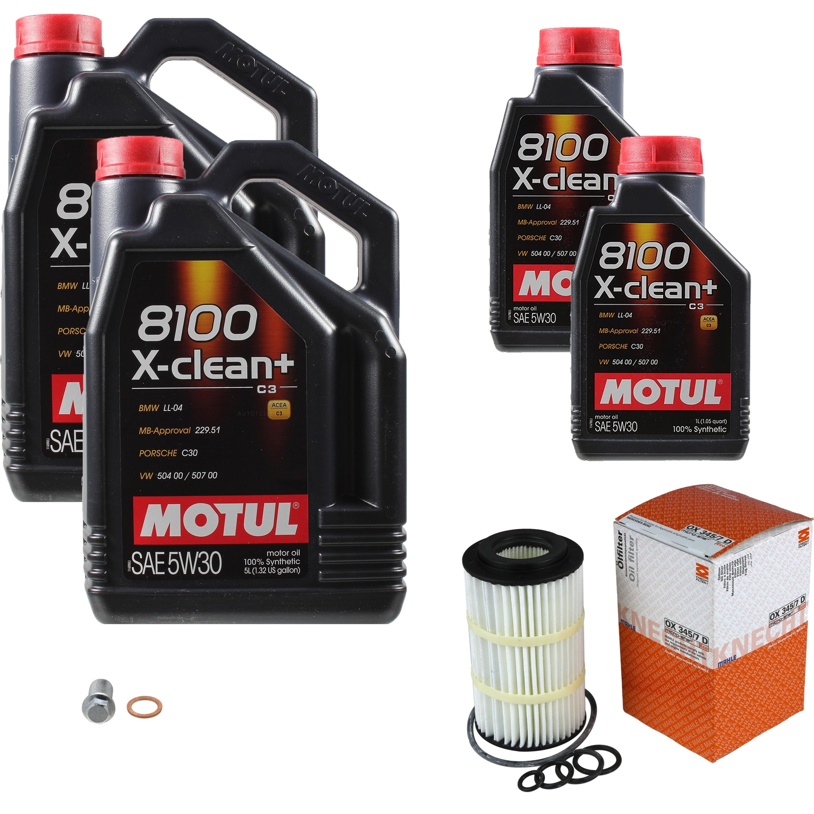 Mahle ÖLfilter 12 L Motul 5W-30 8100 X-Clean+ FüR Mercedes-Benz Vito-image