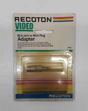 Recoton V416 RCA Jack to Mini Plug Adapter BRAND NEW 