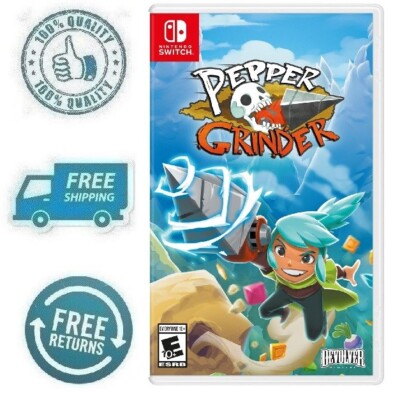 New Pepper Grinder Nintendo Switch Edition 2D Platformer Adventure Video Game