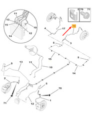 Citroen C4 CACTUS Bremsschlauch hinten 9812873780 Neu Original