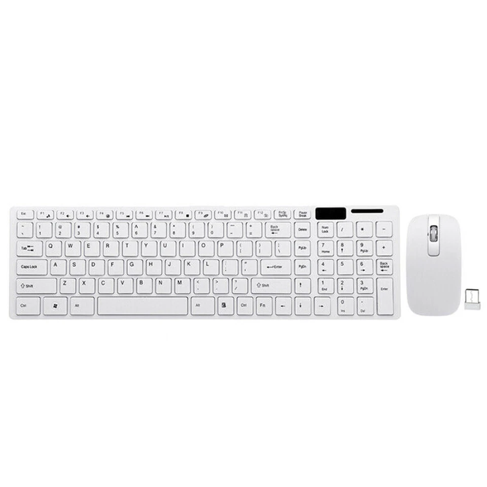 Schlankes 2,4-GHz-Kabelloses Tastatur- und Mausset USB-PC-Laptop in voller Größe - Bild 4 von 4