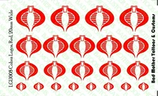 GI Joe Red Cobra Logo Waterslide Decals for 1/12 scale action figures