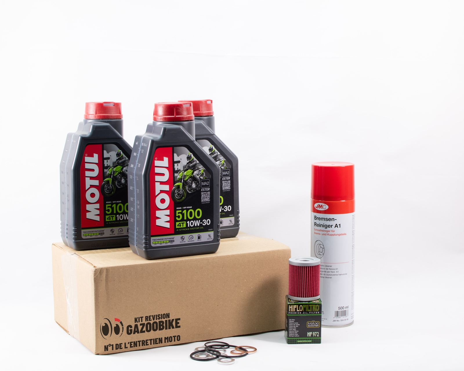 Kit vidange Suzuki Burgman 250 avec huile Motul 5100 10W40 et filtre pour entretien de 2001 à 2006