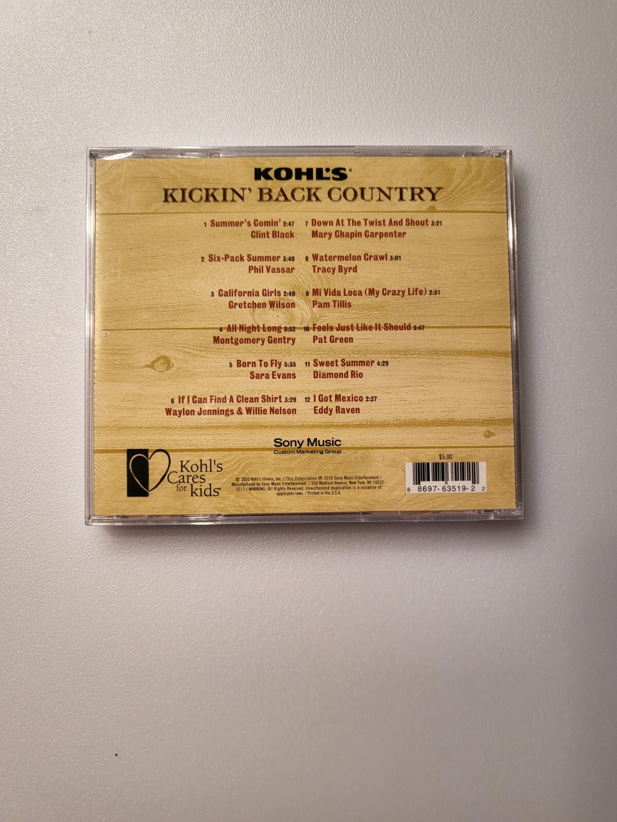 Kohl's Kickin' Back Country by Various Artists (CD 2010 Sony) Clint